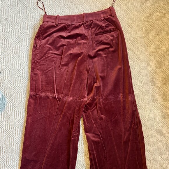 Banana Republic Women's Red Velvet Slacks - Picture 2 of 3